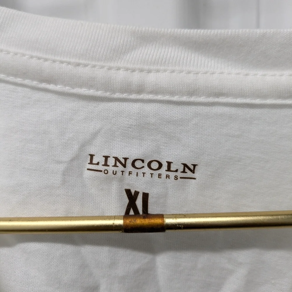 lincoln Outfitters Classic White V-Neck Tee